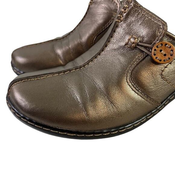 Clarks Collection Womens Un Loop Bronze Leather Loafers Flats Casual Shoes 9.5 N - Picture 8 of 16